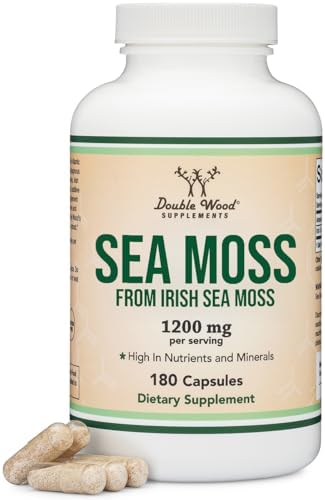 Cápsulas de Musgo Irlandés, Más Potentes que el Extracto de Gel de Musgo (180 Contenidos, 1,200mg por Porción) Superalimento Rico en Minerales de - imagen 1