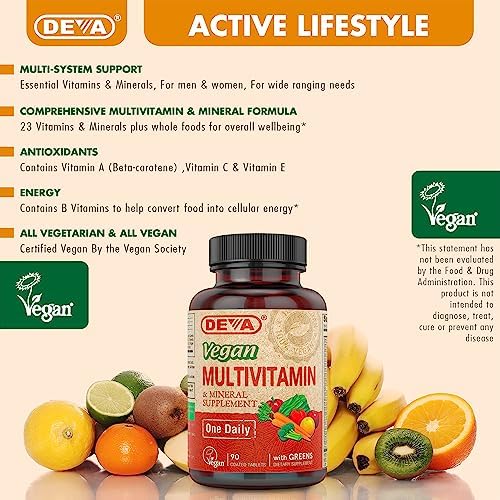 Suplemento Multivitamínico y Mineral Vegano DEVA con Hierro 2 Paquetes, Espirulina, Chlorella, Ashwagandha, Brócoli y Más, 90 Tabletas Recubiertas - imagen 7