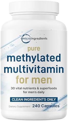 Multivitamínico Metilado Puro para Hombres Micro Ingredients, 240 Cápsulas | 30 Nutrientes Esenciales con Complejo B Activado, Saw Palmetto, Ginseng, - imagen 1