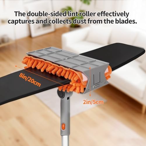 Limpiador de Ventiladores de Techo con Mango Extensible de 72'', Kit de Duster Reutilizable de Chenille y Microfibra para Aspas de Ventilador de - imagen 4