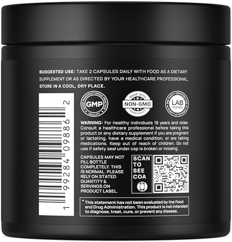 Shilajit Negro 100x para Hombres con 10% Tongkat Ali y Ashwagandha - Cápsulas de Shilajit de Alta Potencia 60% Ácido Fulvico - Suplemento Natural - imagen 8