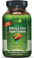 Irwin Naturals Limpieza Super 2 en 1 de Riñones y Hígado (10 Días) - Detox Balanceado de Hígado y Limpieza de Riñones - 60 Gelatinas Líquidas - imagen 1