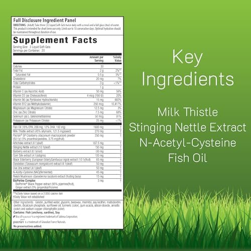 Irwin Naturals Limpieza Super 2 en 1 de Riñones y Hígado (10 Días) - Detox Balanceado de Hígado y Limpieza de Riñones - 60 Gelatinas Líquidas - imagen 2