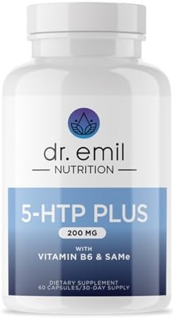 DR. EMIL NUTRITION 200 MG 5-HTP Plus con SAM-e para un Sueño Saludable y Bienestar - Suplemento 5HTP con Vitamina B6 - 60 Cápsulas Veganas, 30 - imagen 1