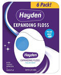 Hilo Dental Expandible Hayden - Paquete de 6, Sabor Menta Polar, 180 Yardas, Limpieza Suave entre Dientes, Libre de PFA - imagen 1