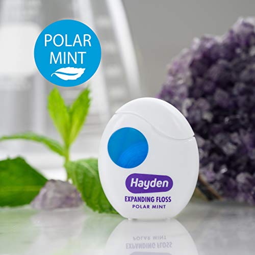 Hilo Dental Expandible Hayden - Paquete de 6, Sabor Menta Polar, 180 Yardas, Limpieza Suave entre Dientes, Libre de PFA - imagen 7