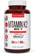 Suplemento de Vitamina K2 MK-7 180mcg - Apoya la Salud Ósea y Cardiovascular - 60 Cápsulas Vegetales Fáciles de Tragar de MenaQ7 K2 MK7 - imagen 1
