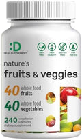 Suplemento de Frutas y Verduras de Nature’s, 240 Cápsulas Vegetales – 80 Superalimentos para el Equilibrio Diario – 40 Frutas y 40 Verduras – Sin - imagen 1