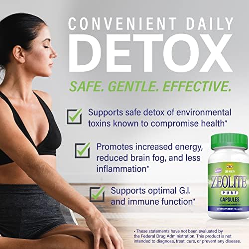 Cápsulas de Zeolita Pura | Detox de Zeolita, Fuerza Extra | Limpieza Completa para Mujeres y Hombres | Polvo de Clinoptilolita Orgánica Activada 94%, - imagen 3