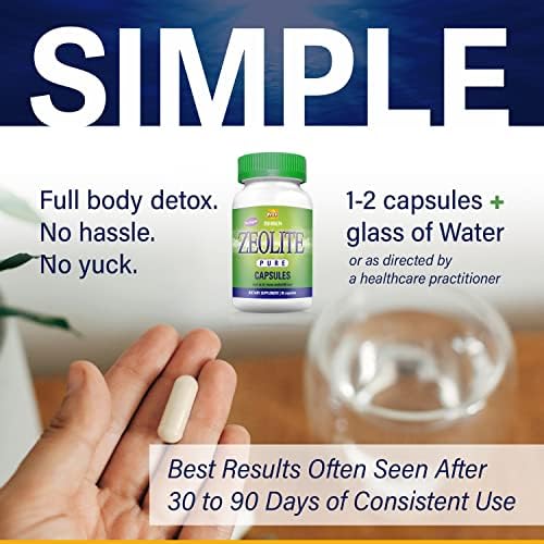 Cápsulas de Zeolita Pura | Detox de Zeolita, Fuerza Extra | Limpieza Completa para Mujeres y Hombres | Polvo de Clinoptilolita Orgánica Activada 94%, - imagen 4