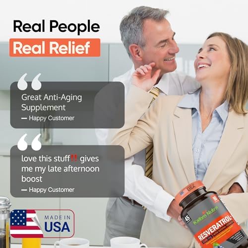 Suplemento Kaibro Nutra Resveratrol, 1500mg Extra Fuerte, Quercetina con Extracto de Polygonum Cuspidatum, Antienvejecimiento, Piel Radiante y - imagen 8