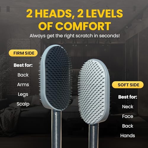 Rascador de Espalda Extensible, Masajeador de Cuero Cabelludo y Exfoliador, Regalos para Hombres y Mujeres, Doble Cara, Alivio de Picazón, Superficie - imagen 4