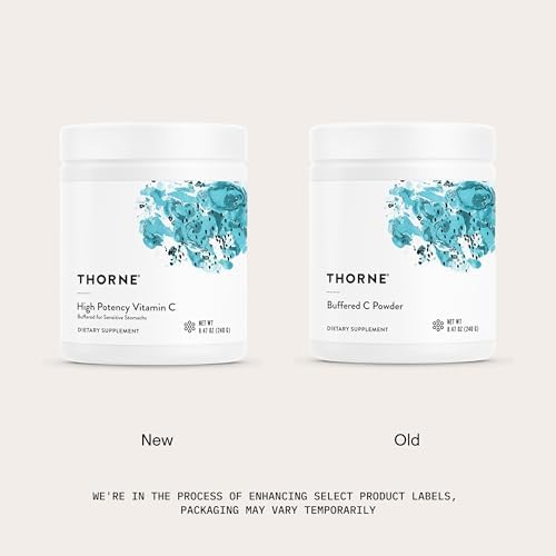 THORNE - Vitamina C de Alta Potencia - Ácido Ascórbico con Calcio, Magnesio y Potasio - Apoyo Inmunológico y Antioxidante - 42 Porciones Sin Gluten, - imagen 3