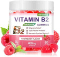 Gomitas de Vitamina B2 Riboflavina 400mg con Magnesio para Niños y Adultos, Alivio de Migrañas y Dolores de Cabeza, Veganas, Sin Azúcar, Sabor - imagen 1