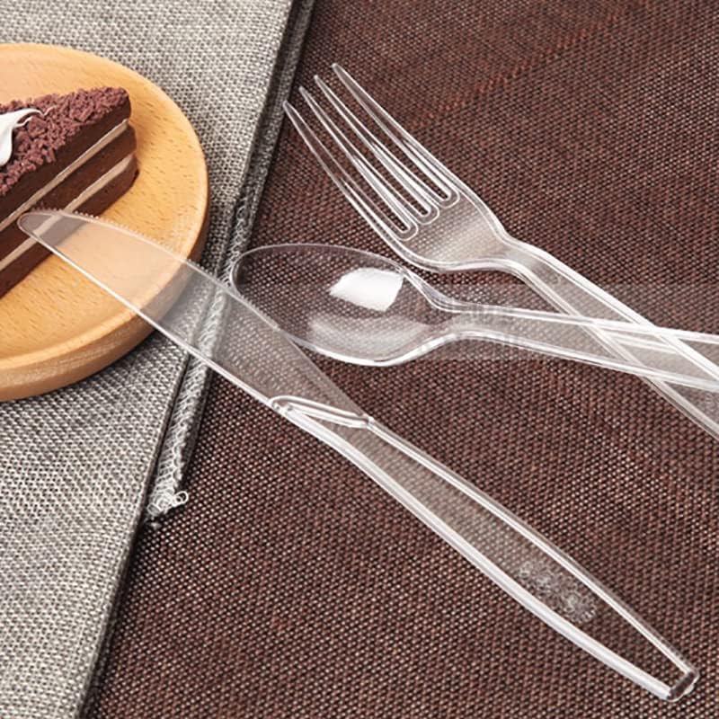 Set de Cubiertos Desechables MOACOCK de 500 Piezas, 200 Cucharas, 200 Tenedores, 100 Cuchillos, Plástico Resistente para Fiestas y Uso Diario - imagen 3