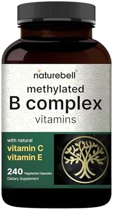 NatureBell Complejo B Metilado - 240 Cápsulas Vegetarianas - Fórmula 12 en 1 de Alta Biodisponibilidad - Apoyo Inmunológico y Energético - Sin OGM y - imagen 1