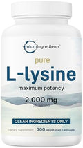 L-Lisina Pura 2,000mg, 300 Cápsulas Veganas | Máxima Potencia, Fácil Absorción | Aminoácido Esencial para Colágeno, Labios y Soporte Inmunológico | - imagen 1
