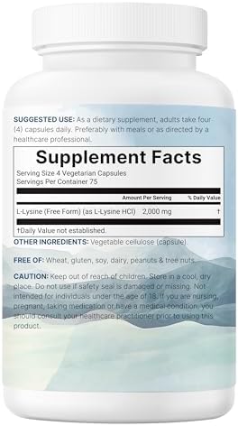 L-Lisina Pura 2,000mg, 300 Cápsulas Veganas | Máxima Potencia, Fácil Absorción | Aminoácido Esencial para Colágeno, Labios y Soporte Inmunológico | - imagen 7