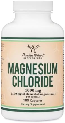 Cloruro de Magnesio Double Wood - 180 Cápsulas, 1,000mg por Porción, Apoya la Salud Digestiva y Ósea - Sin OGM y Libre de Gluten - imagen 1