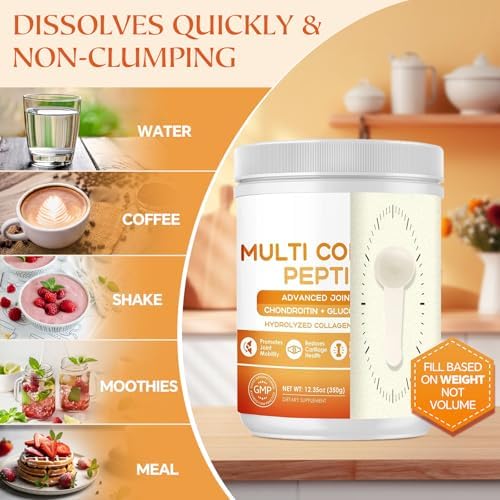 NATURE TARGET Polvo de Multi-Colágeno Hidrolizado para Soporte Articular, Colágeno Tipo I II III V X para Piel, Cabello y Uñas, 35 Porciones, No GMO - imagen 7