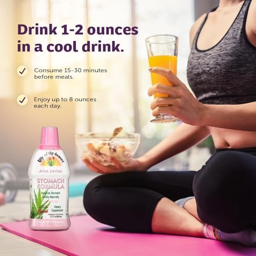 Fórmula Estomacal Lily of The Desert, Jugo de Aloe Vera Orgánico con Olmo Resbaladizo, Manzanilla, Menta y Jengibre para la Salud Digestiva, 32 Oz, - imagen 5