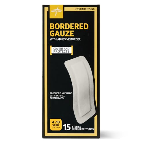 Venda Medline Gasa con Bordes, 4 x 10 Vendaje Adhesivo Estéril para Heridas, Paquete de 15 Unidades - imagen 6