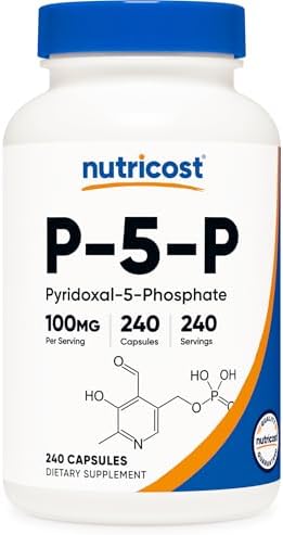 Suplemento de Vitamina B6 P5P Nutricost 100mg, 240 Cápsulas - Vegetariano, Sin OGM, Libre de Gluten - imagen 1