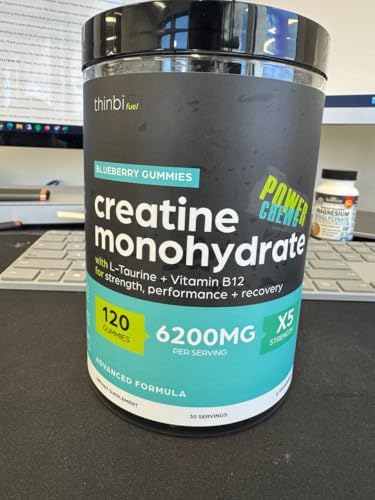 Gomitas de Creatina Monohidratada Complejo 6200mg para Hombres y Mujeres - 120 Gomitas Fórmula Avanzada con L-Taurina y Vitamina B12 para Fuerza - imagen 2