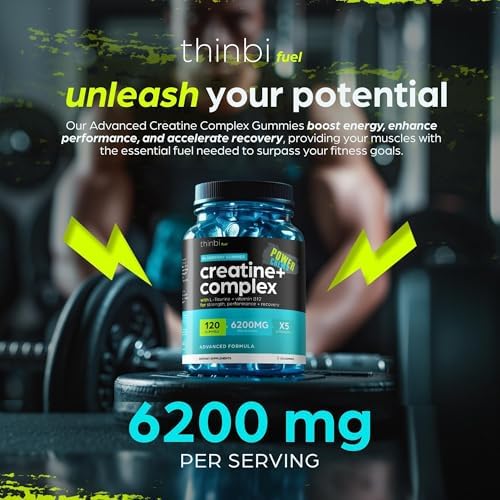 Gomitas de Creatina Monohidratada Complejo 6200mg para Hombres y Mujeres - 120 Gomitas Fórmula Avanzada con L-Taurina y Vitamina B12 para Fuerza - imagen 7