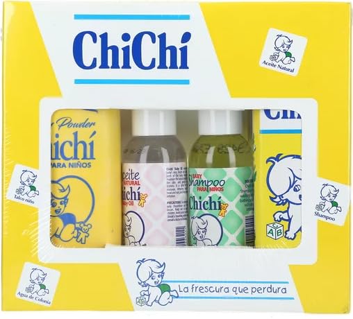 Kit E de B Chichi (Colonia para Bebé 8oz + Talco para Bebé 8oz + Aceite para Bebé 4oz + Shampoo para Bebé 4oz) - imagen 1