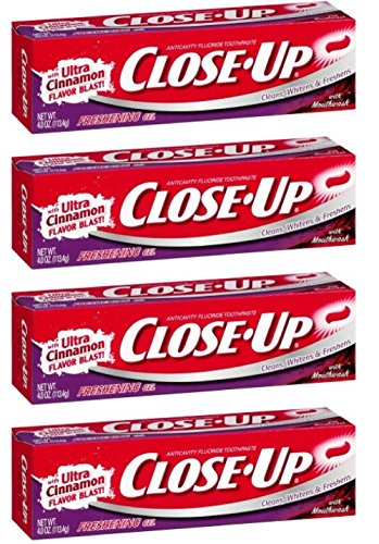 Pasta Dental Close-Up con Flúor, Gel Rojo Refrescante 4 oz (Paquete de 4) - imagen 1