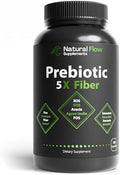 Suplemento de Fibra Prebiótica 5 en 1 en Cápsulas - Natural Flow 5X Fibra XOS, GOS, FOS, Inulina de Acacia y Agave, Fórmula Diaria de Fibra Soluble - imagen 1