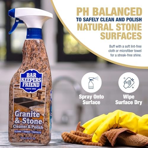 Limpiador y Pulidor Bar Keepers Friend para Granito y Piedra (25.4 oz) - Ideal para Piedra Natural, Fabricada y Pulida, Cuarzo, Silestone, Esteatita, - imagen 6