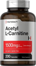 Horbäach Acetil L-Carnitina 1500mg | 200 Cápsulas | Suplemento de Fuerza Extra | Sin OGM y Libre de Gluten - imagen 1
