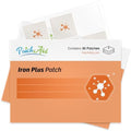 Parche Tópico PatchAid Iron Plus | 50mg de Hierro con C y A (Beta-Caroteno) para Energía, Fórmula No Estreñidora, Uso de 8 Horas, Suministro para 30 - imagen 1