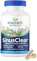 RidgeCrest Herbals SinusClear, Fórmula Completa para la Salud Nasal y Sinusal con Hoja de Mullein, Bromelina, Vitamina C y Zinc, 60 Cápsulas Veganas - imagen 1