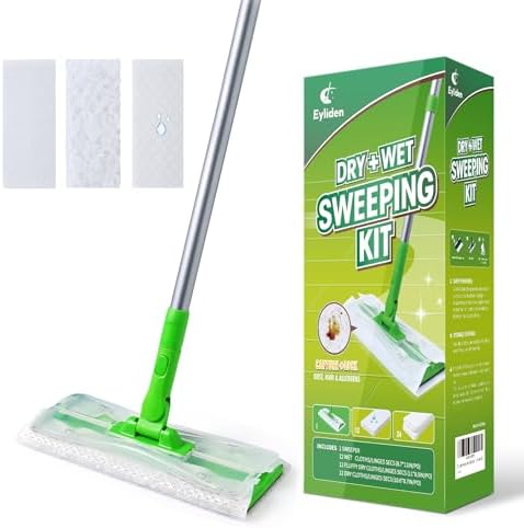 Mopa Eyliden con 36 Recargas - 3 Tipos de Paños Desechables Secos y Húmedos | Diseño de Cierre Seguro, Recargas Universales, Kit de Limpieza - imagen 1