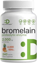 Suplemento de Bromelina 2,000mg por Porción, 240 Cápsulas – Enzimas Proteolíticas Naturales de Piña Fresca – Apoya la Digestión de Nutrientes - imagen 1