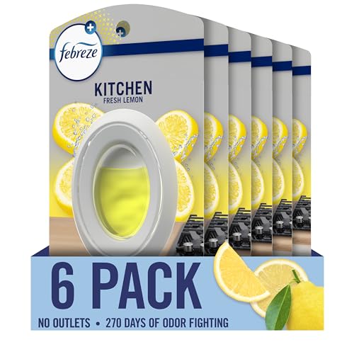 Ambientador Febreze para Cocina, Combate Olores, Alternativa Enchufable, 6 Piezas, Aroma a Limón Fresco, Ideal para Hogar, Baño y Closet - imagen 4