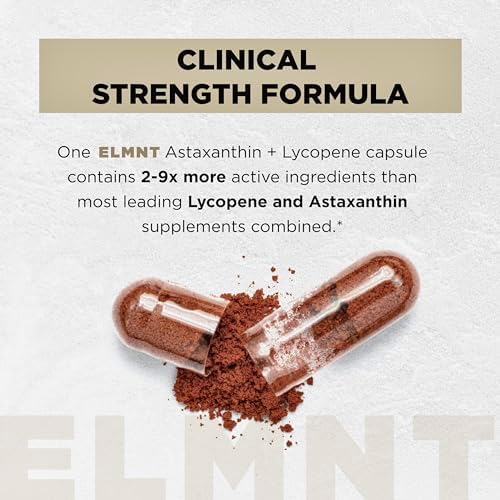 Suplemento de Astaxantina 24mg + Licopeno 50mg - Fuerza Clínica de Carotenoides para la Piel - 100% Natural de Microalgas - Mejores Suplementos para - imagen 4