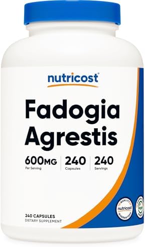 Nutricost Fadogia Agrestis (240 Cápsulas | 600 mg Por Porción) - Extracto Potente 10:1, Suplemento Libre de Gluten y GMO - imagen 1