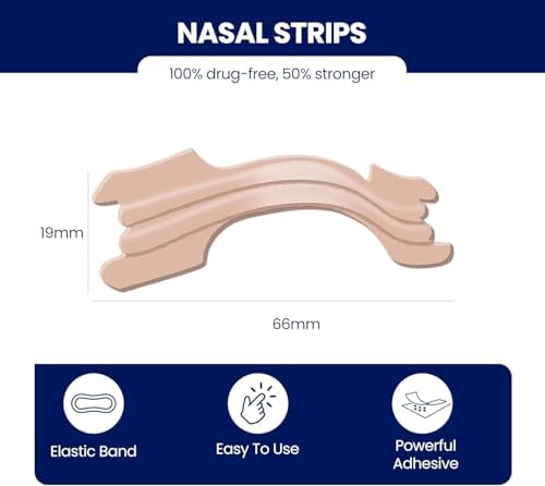 Tiras Nasales MASSNER para Respirar, Tiras Grandes para Dormir, Apoyo contra Ronquidos y Alivio de Congestión - Mejor Flujo de Aire, 100 Tiras Nasales - imagen 3