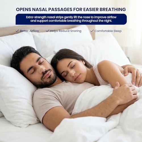 Tiras Nasales MASSNER para Respirar, Tiras Grandes para Dormir, Apoyo contra Ronquidos y Alivio de Congestión - Mejor Flujo de Aire, 100 Tiras Nasales - imagen 4