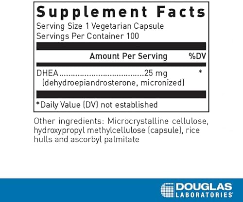 Cápsulas de DHEA 25 mg Micronizado de Douglas Laboratories - Apoya el Balance Hormonal, Inmunidad, Cerebro, Salud Ósea y Metabolismo - 100 Cápsulas - imagen 2