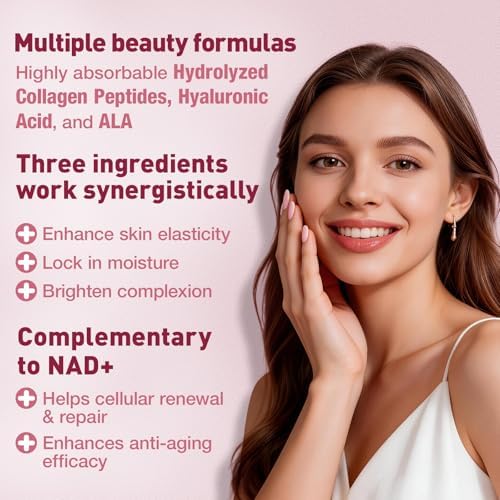 Suplemento Totaria de NAD+ para Mujeres - Suplemento de Trans-Resveratrol con Magnesio, CoQ10, PQQ, Ashwagandha y Péptidos de Colágeno - Alternativa - imagen 6