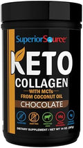 Superior Source Keto Collagen - Polvo de Colágeno con Aceite MCT - Apoya Cabello, Piel, Uñas y Salud Articular - Sin Lácteos - Chocolate, 14 oz - imagen 1