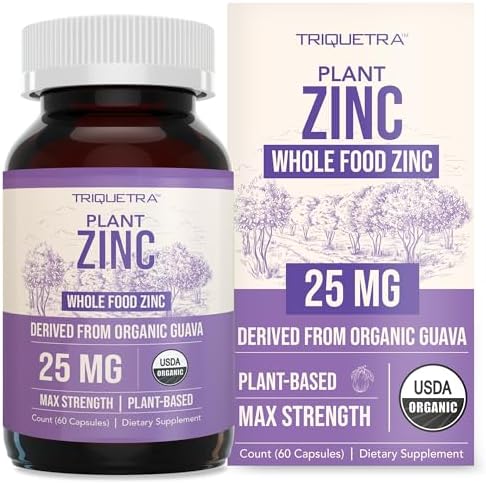 Zinc Orgánico 25 mg | Suplementos de Zinc de Alimentos Integrales | Extraído de Frutas Orgánicas, Vegan, Sin OGM - 60 Porciones, Apoyo Inmunológico y - imagen 1