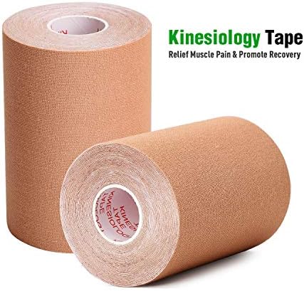 Gsbomzap Paquete de 3 Cintas de Kinesiología, 4in x 5.5yd, Cinta Adhesiva Resistente al Agua para Soporte Muscular y Alivio del Dolor, Libre de - imagen 6
