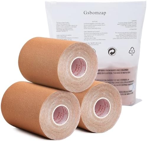 Gsbomzap Paquete de 3 Cintas de Kinesiología, 4in x 5.5yd, Cinta Adhesiva Resistente al Agua para Soporte Muscular y Alivio del Dolor, Libre de - imagen 8