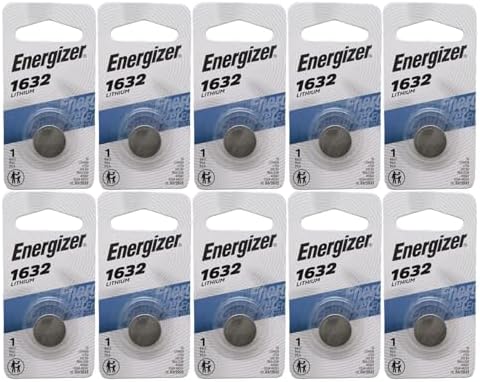 Batería de Litio de Moneda Energizer CR1632 de 3 Voltios, Paquete de 10 (2 paquetes de 5) - imagen 1